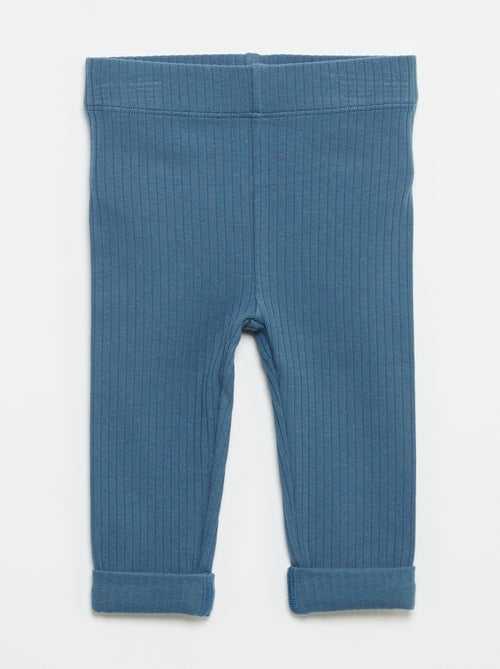Lot de 2 leggings en rib - Kiabi Lot de 2 leggings en rib - Kiabi