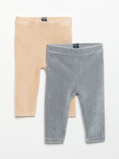 Lot de 2 leggings en velours côtelé - Kiabi Lot de 2 leggings en velours côtelé - Kiabi