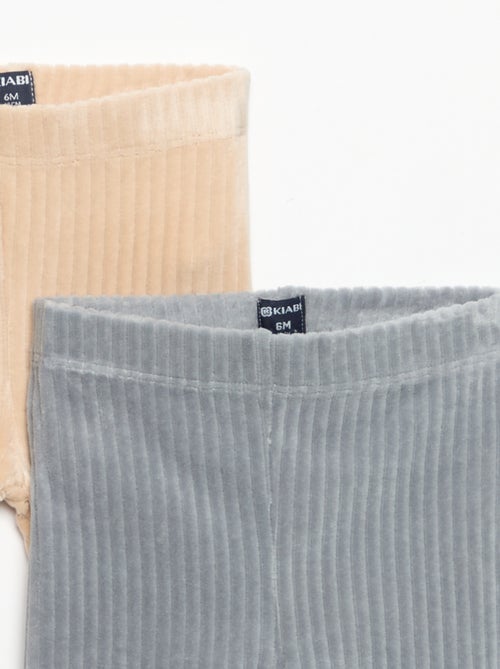 Lot de 2 leggings en velours côtelé - Kiabi Lot de 2 leggings en velours côtelé - Kiabi