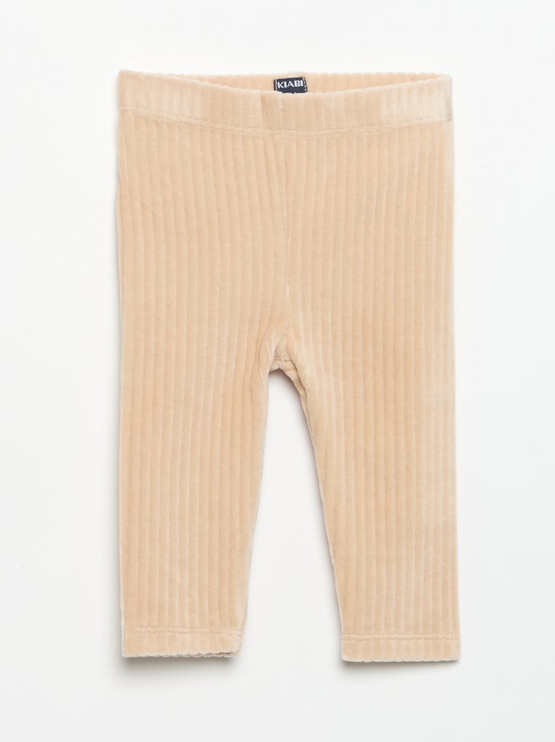 Lot de 2 leggings en velours côtelé Bleu - Kiabi