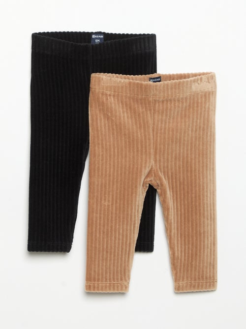 Lot de 2 leggings en velours côtelé - Kiabi Lot de 2 leggings en velours côtelé - Kiabi