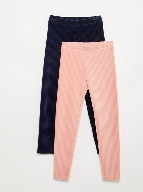 Lot de 2 leggings en velours côtelé - Kiabi Lot de 2 leggings en velours côtelé - Kiabi