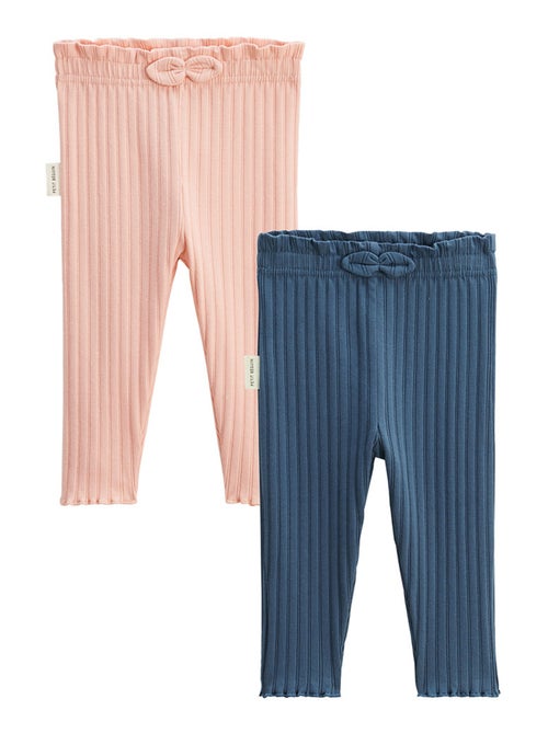 Lot de 2 leggings enfant côtelé Dina - Kiabi