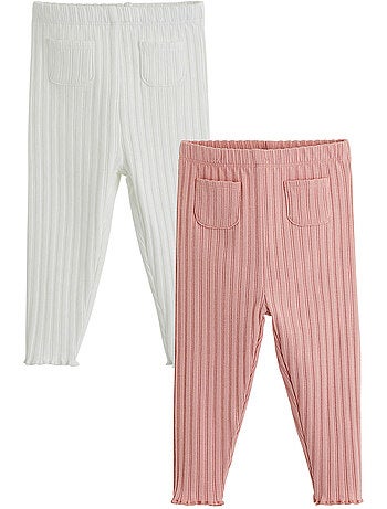 Lot de 2 leggings enfant côtelés Cléo