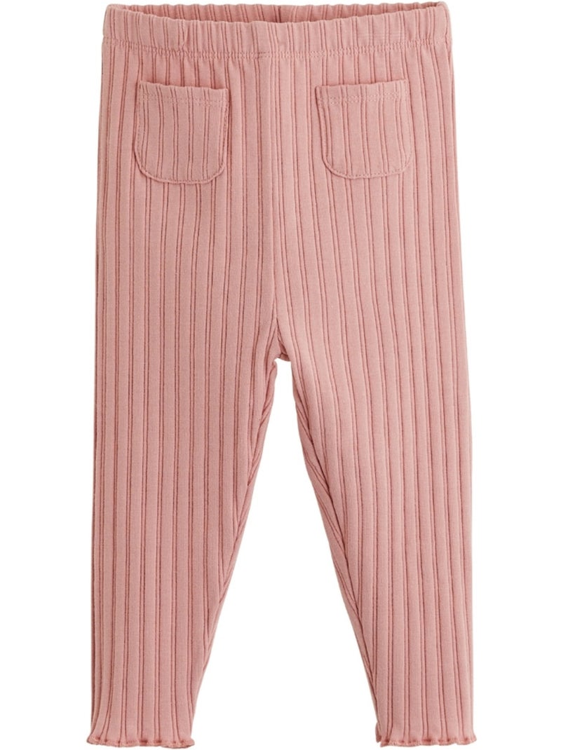 Lot de 2 leggings enfant côtelés Cléo Rose - Kiabi