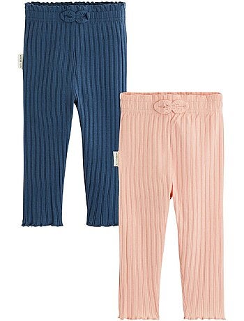 Lot de 2 leggings enfant côtelés Dina
