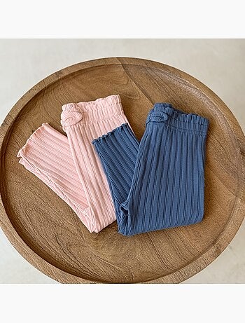 Lot de 2 leggings enfant côtelés Dina