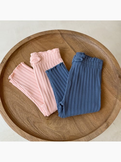 Lot de 2 leggings enfant côtelés dina - Kiabi Lot de 2 leggings enfant côtelés dina - Kiabi