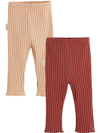 Lot de 2 leggings enfant côtelés Léa