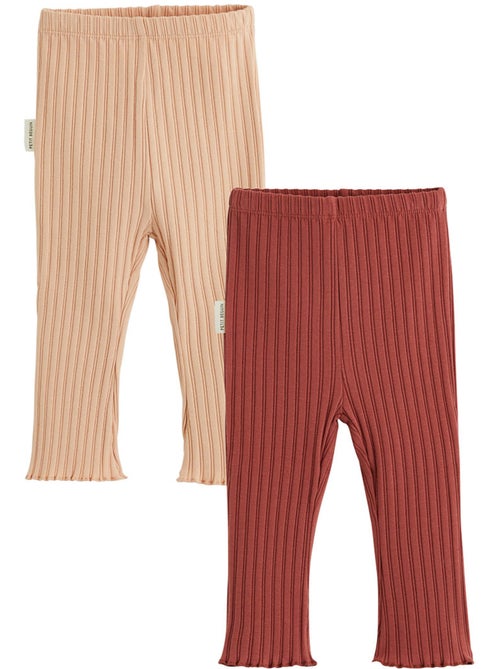 Lot de 2 leggings enfant côtelés léa - Kiabi Lot de 2 leggings enfant côtelés léa - Kiabi