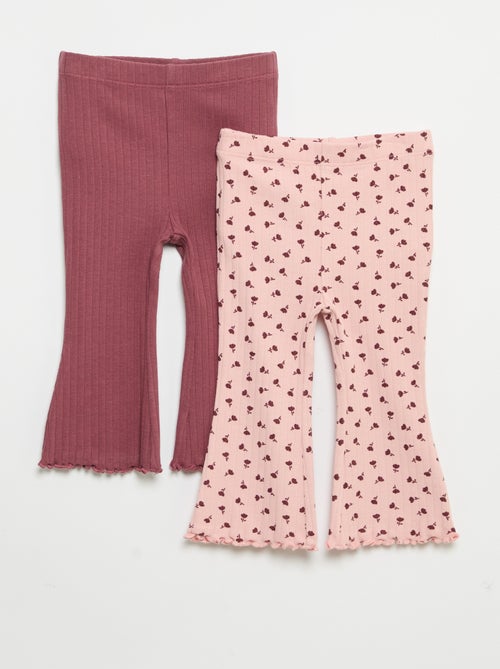Lot de 2 leggings flare - Kiabi Lot de 2 leggings flare - Kiabi