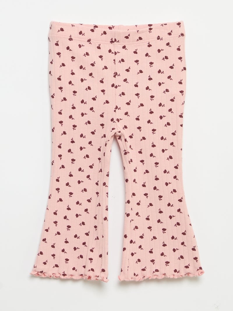 Lot de 2 leggings flare Rose - Kiabi