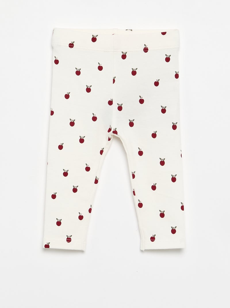 Lot de 2 leggings longs Blanc - Kiabi