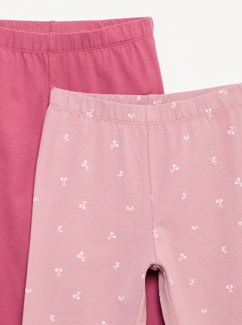 Lot de 2 leggings longs Rose - Kiabi