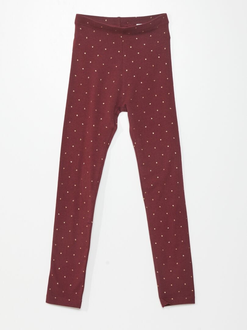 Lot de 2 leggings longs Vert/bordeaux - Kiabi