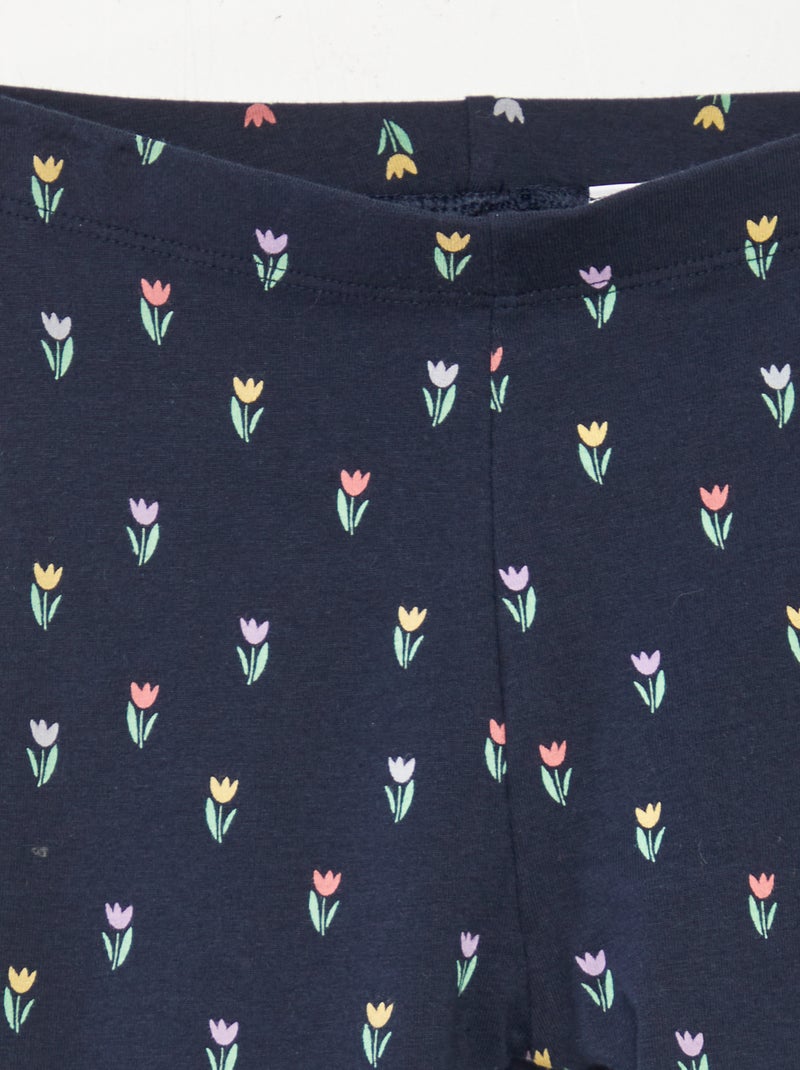 Lot de 2 leggings Marine/rose - Kiabi