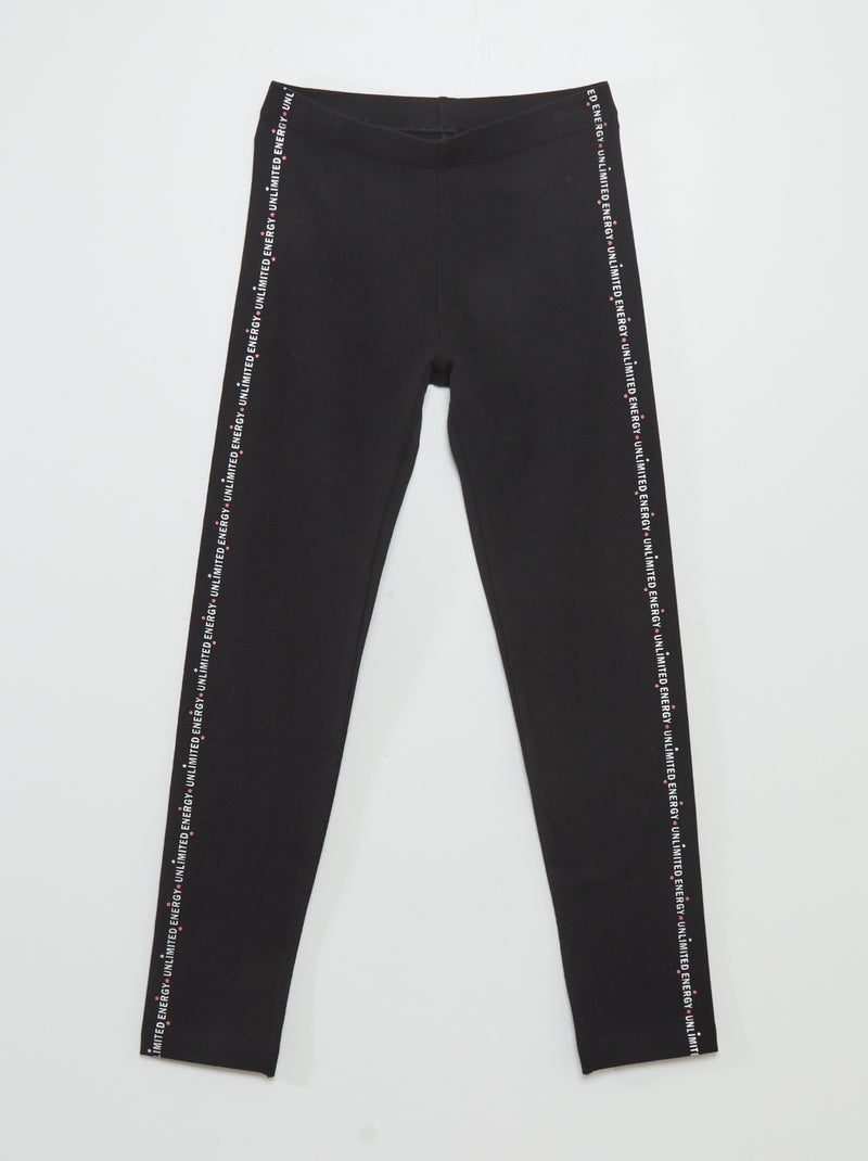 Lot de 2 leggings Noir/gris - Kiabi