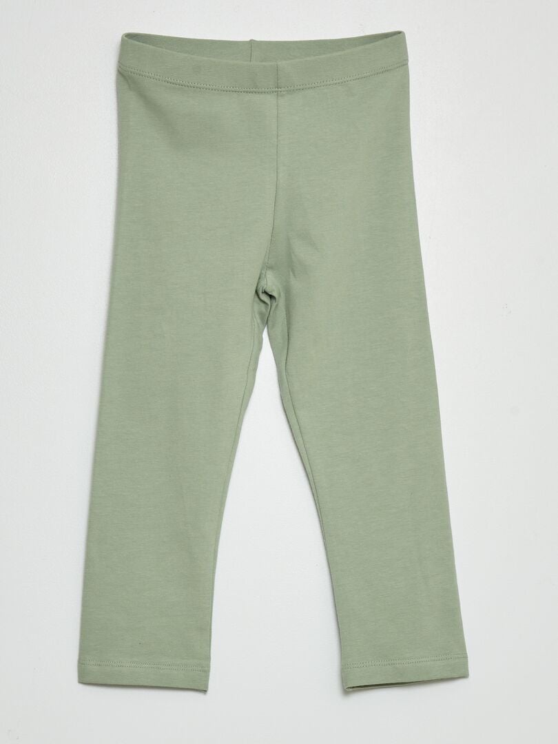 Lot de 2 leggings stretch - 2 pièces Jaune/vert - Kiabi