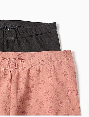 Lot de 2 leggings unis et imprimés