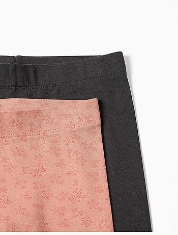 Lot de 2 leggings unis et imprimés