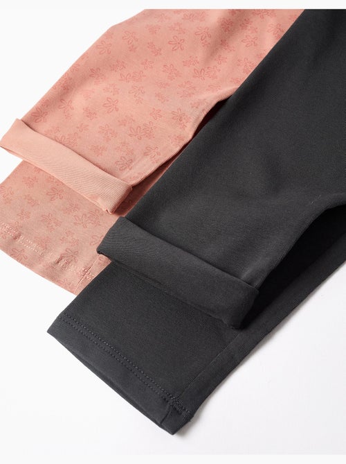 Lot de 2 leggings unis et imprimés - Kiabi Lot de 2 leggings unis et imprimés - Kiabi