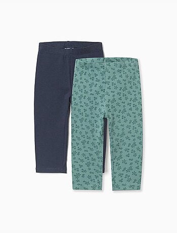 Lot de 2 leggings unis et imprimés