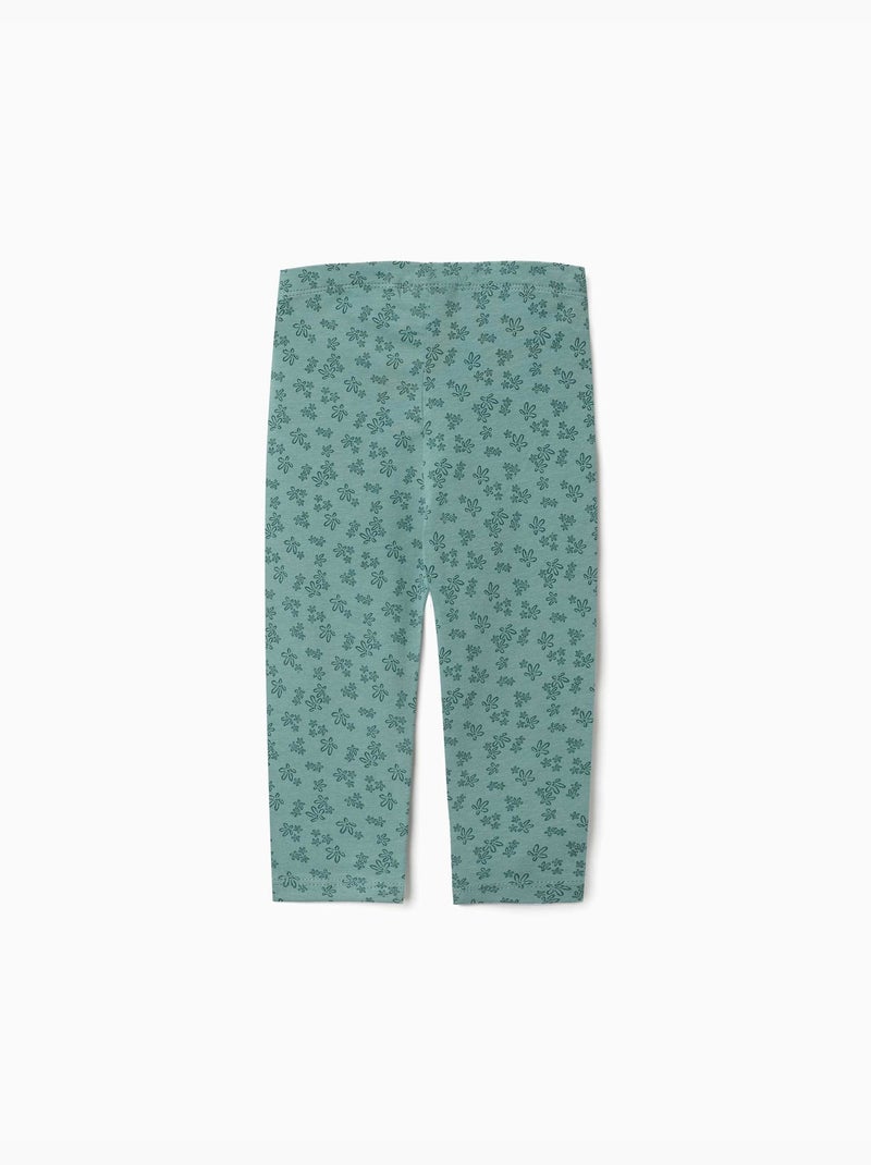 Lot de 2 leggings unis et imprimés Vert clair - Kiabi