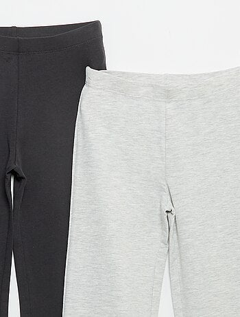 Lot de 2 leggings unis forme flare