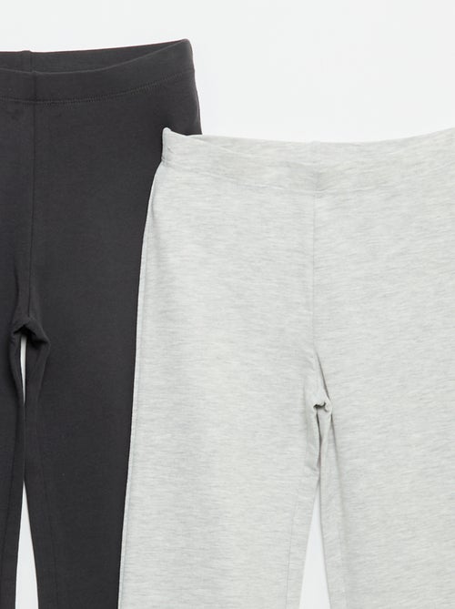 Lot de 2 leggings unis forme flare - Kiabi