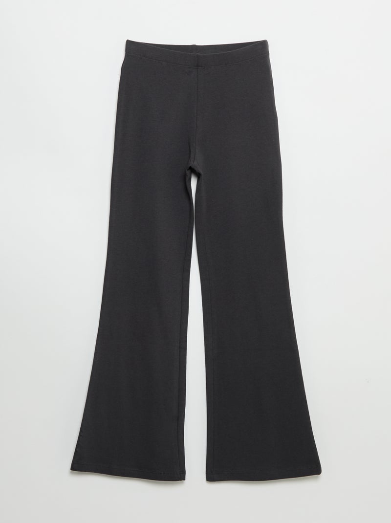 Lot de 2 leggings unis forme flare Gris - Kiabi