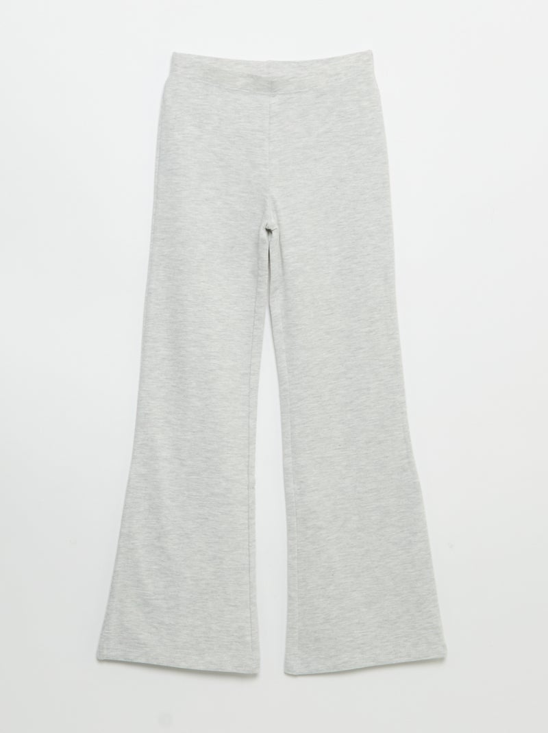 Lot de 2 leggings unis forme flare Gris - Kiabi