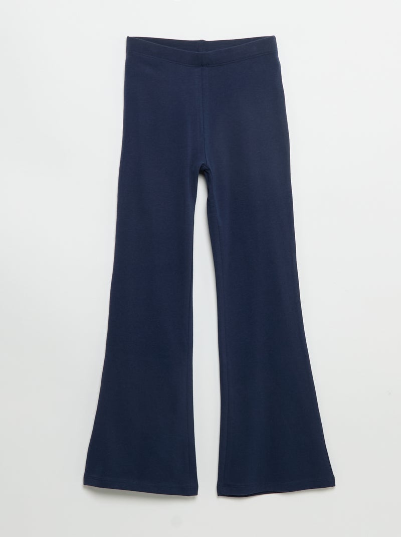Lot de 2 leggings unis forme flare Noir - Kiabi