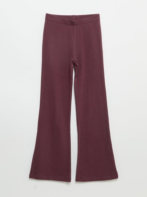 Lot de 2 leggings unis forme flare - Kiabi