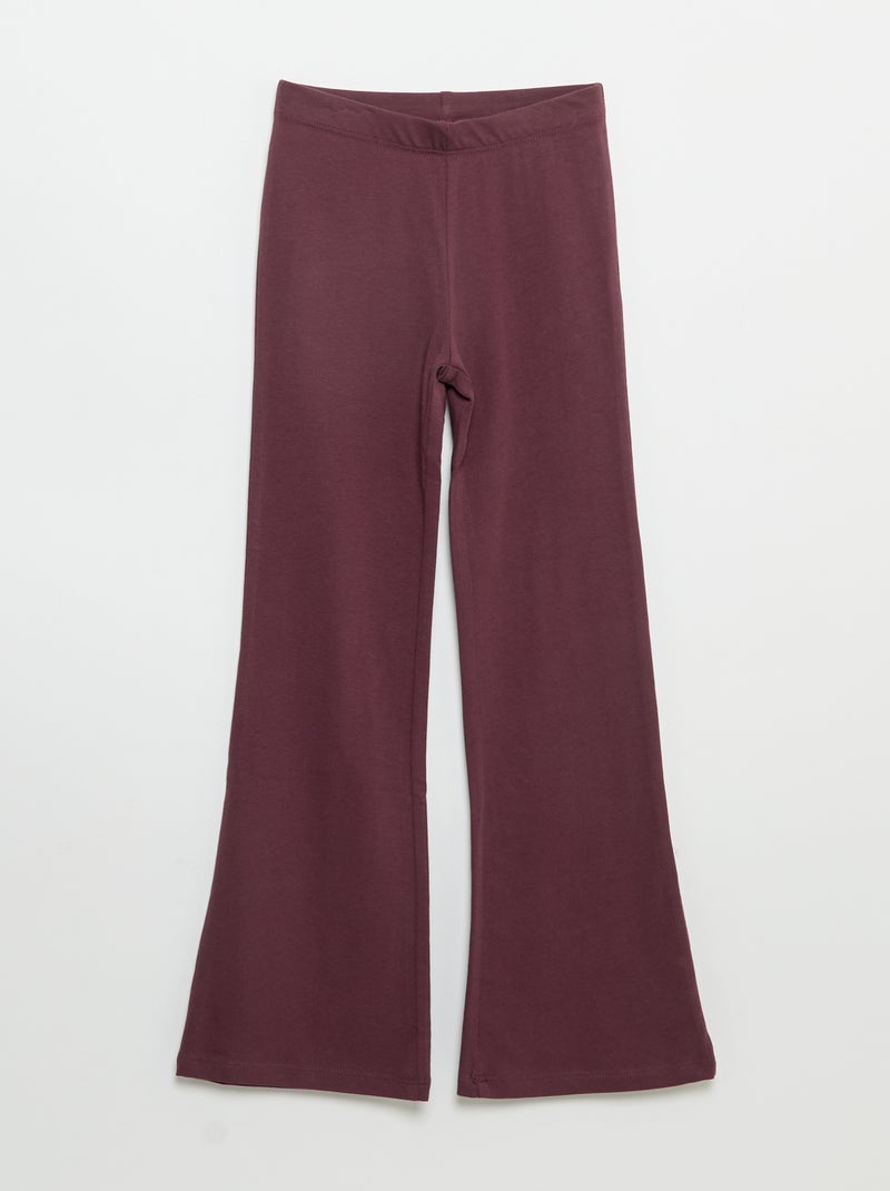 Lot de 2 leggings unis forme flare Noir - Kiabi