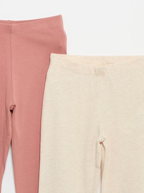 Lot de 2 leggings unis forme flare - Kiabi