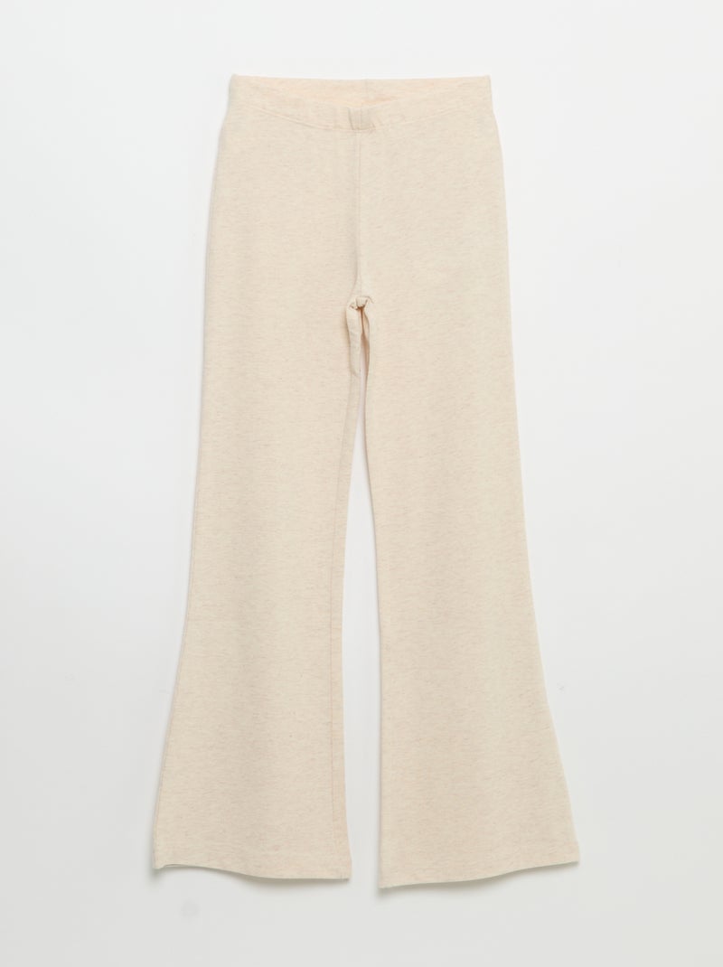 Lot de 2 leggings unis forme flare Rose - Kiabi