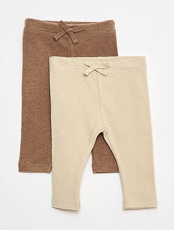 Lot de 2 leggins en doudou