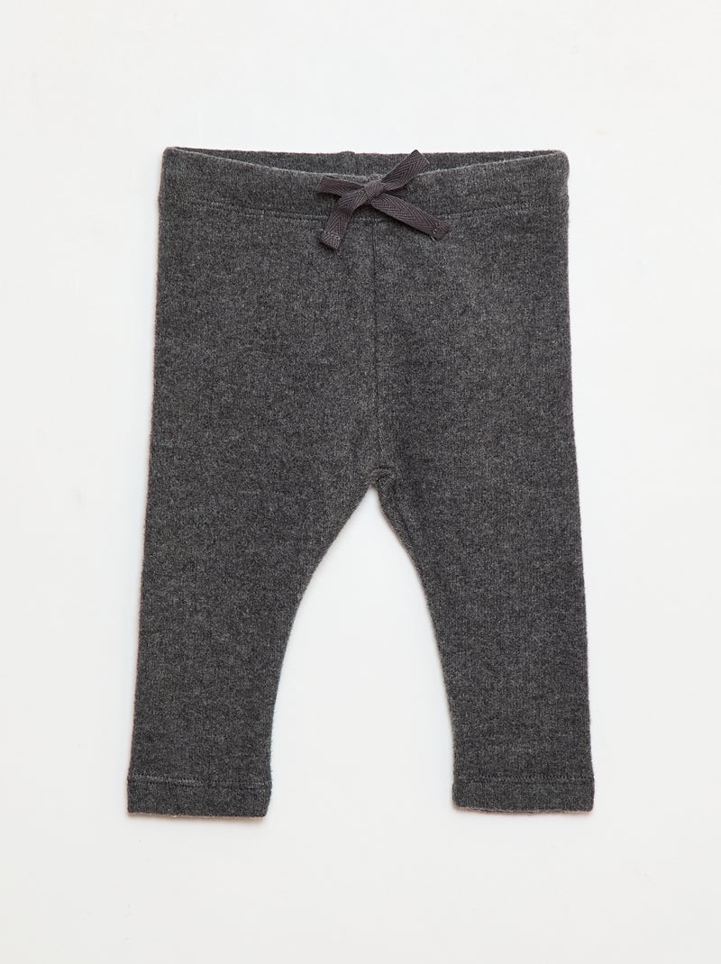 Lot de 2 leggins en doudou Noir - Kiabi