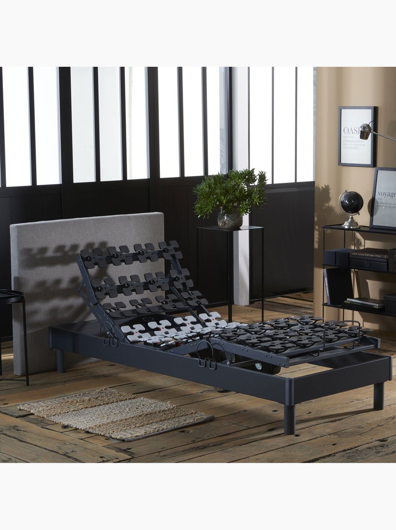 Lot de 2 lits électriques de relaxation à plots gris anthracite gris anthracite - Kiabi