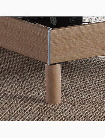 Lot de 2 lits électriques de relaxation multi lattes chêne clair