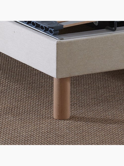Lot de 2 lits électriques de relaxation multi lattes lisse beige - Kiabi