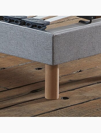 Lot de 2 lits électriques de relaxation multi lattes lisse gris