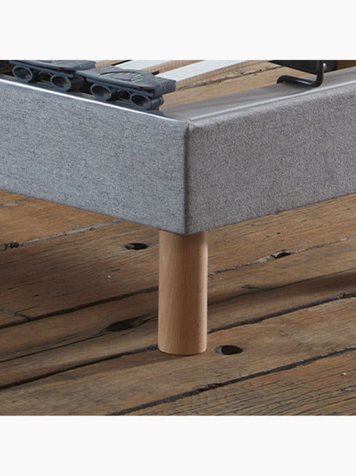 Lot de 2 lits électriques de relaxation multi lattes lisse gris - Kiabi