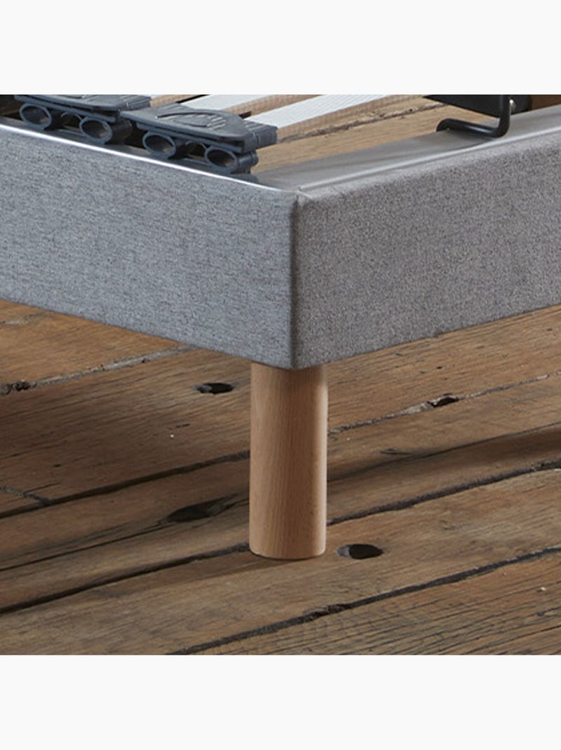 Lot de 2 lits électriques de relaxation multi lattes lisse gris Gris moyen - Kiabi