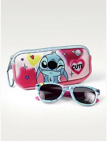 Lot de 2 lunettes de soleil avec étui Stitch Disney
