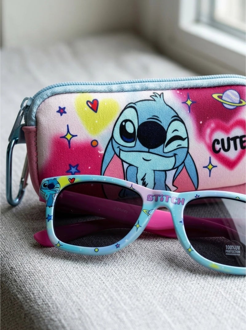 Lot de 2 lunettes de soleil avec étui Stitch Disney Bleu - Kiabi