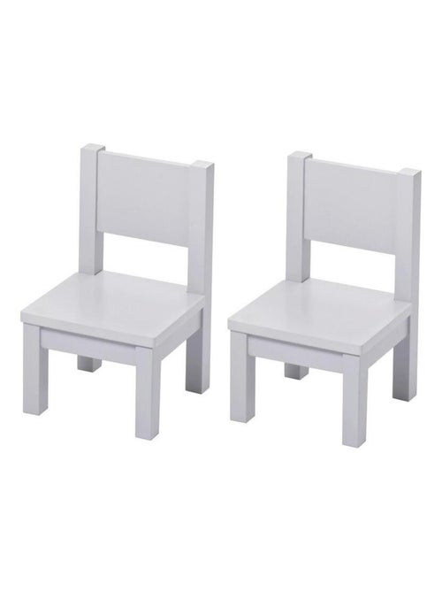 Lot de 2 Ma première chaise Enfant Montessori Gris - Kiabi