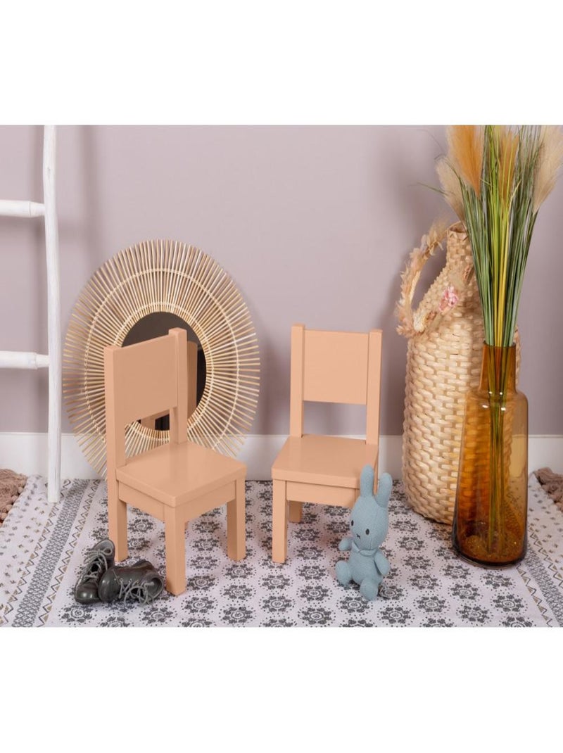 Lot de 2 Ma première chaise Enfant Montessori Peach Fuzz Peche - Kiabi