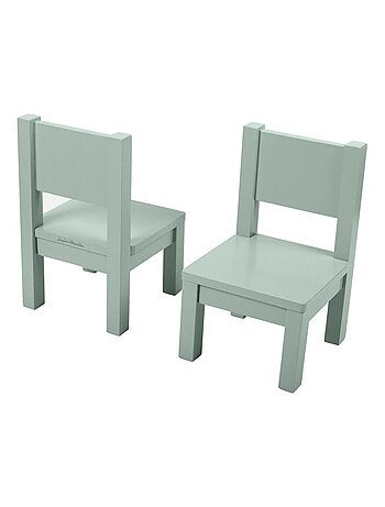 Lot de 2 Ma première chaise Enfant Montessori Vert sauge