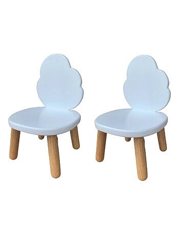Lot de 2 Ma première chaise Enfant Nuage Blanc
